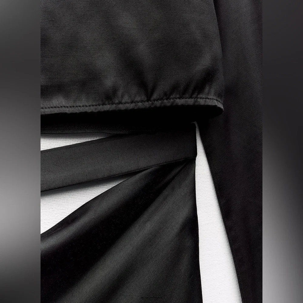 ZARA SLIT SATIN DRESS - Picture 6 of 7